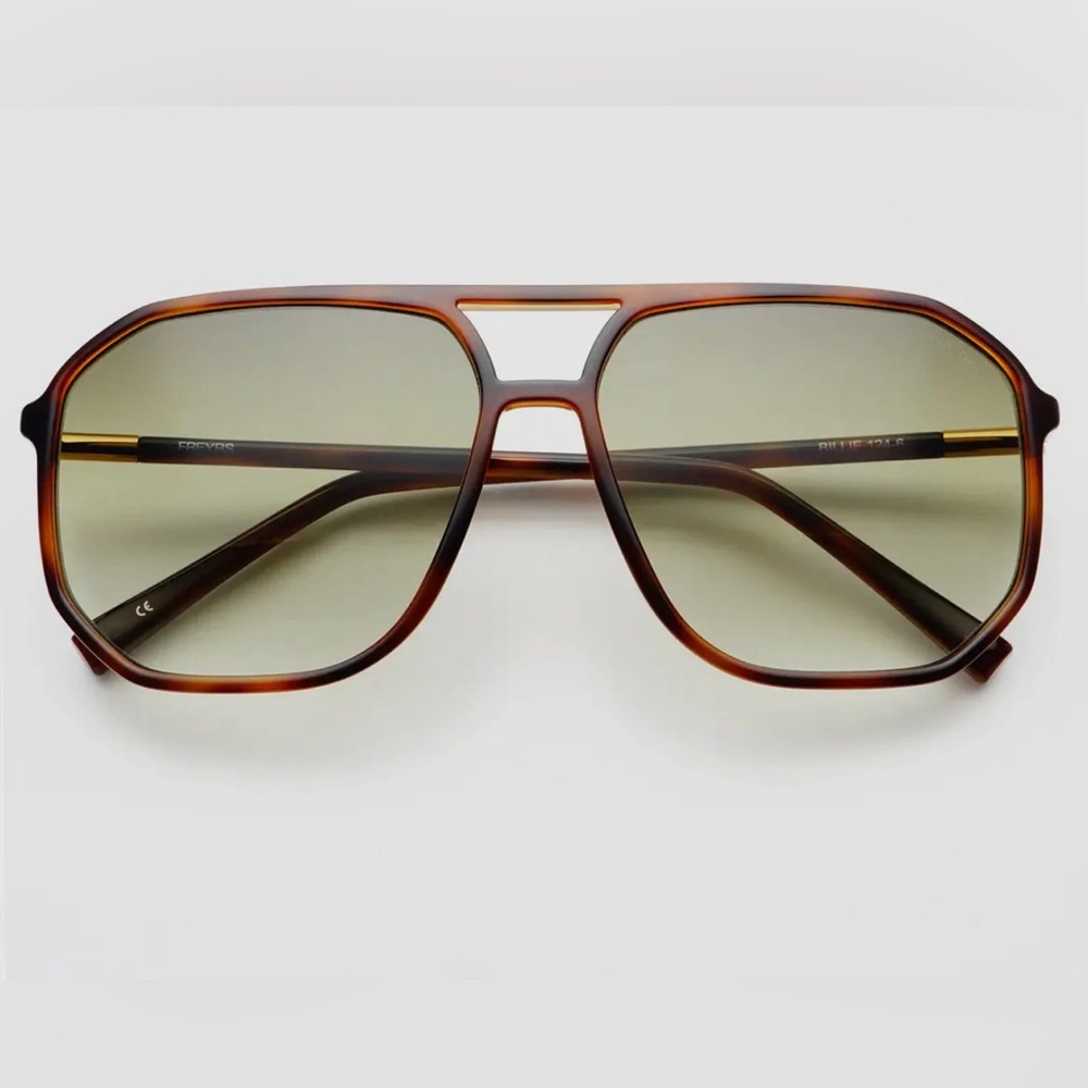Freyrs Billie Sunglasses Tortoise/Green, NWT